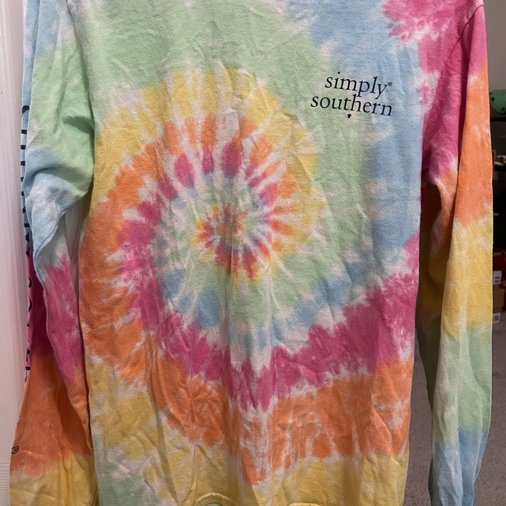 Simply Southern Pastel Tie-Dye Shirt